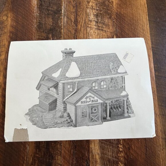 Heritage Village Collection Bluebird Seed & Bulb Handpainted Porcelain House Dep - Picture 2 of 16